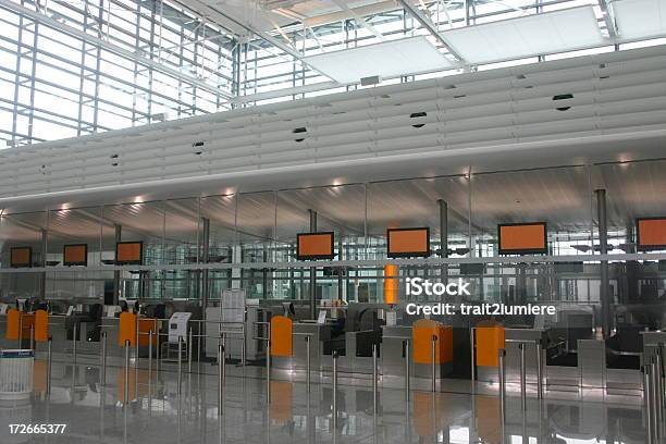 Checkin Counters At The Airport Stock Photo - Download Image Now - Airport, Airport Check-in Counter, Munich