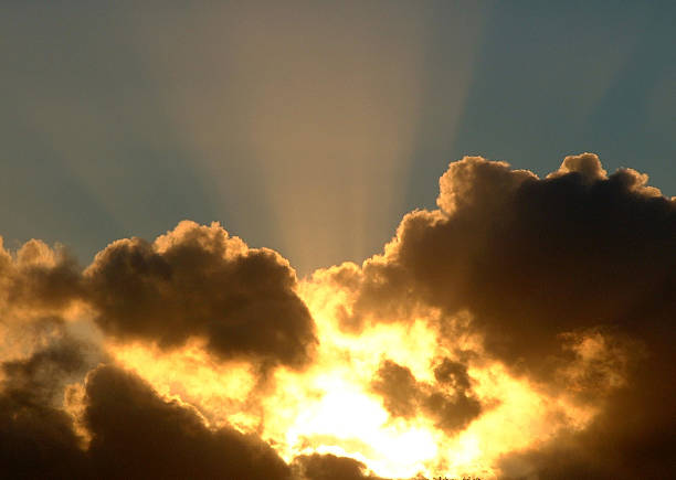 Free Stock Photo of Sunbeams breaking through stormy clouds | Download ...