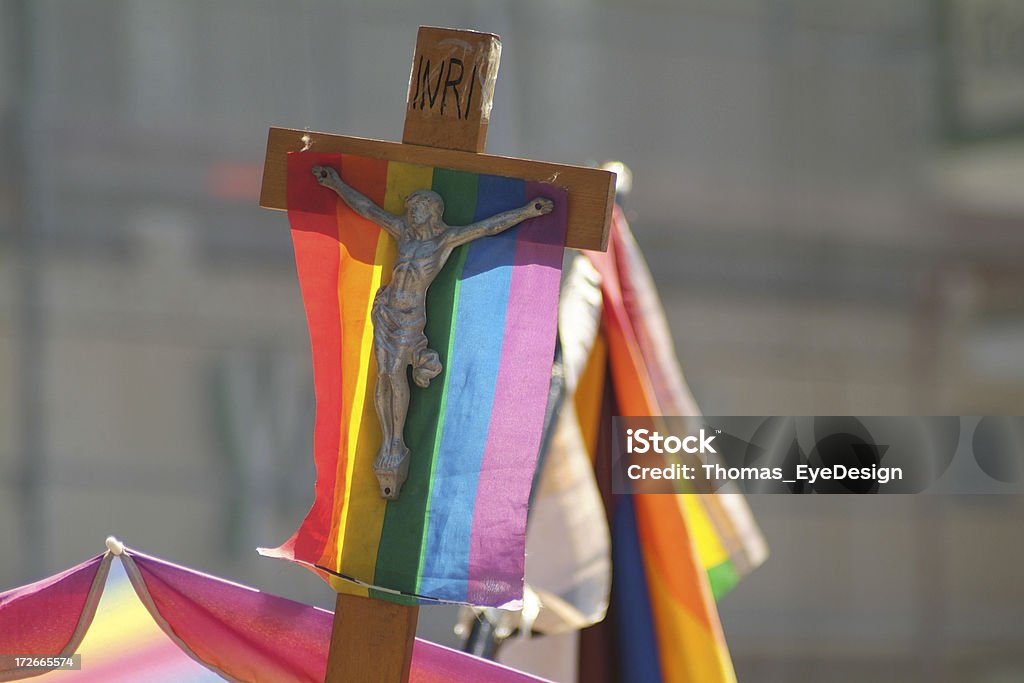 Gay Pride Parade - Lizenzfrei Jesus Christus Stock-Foto