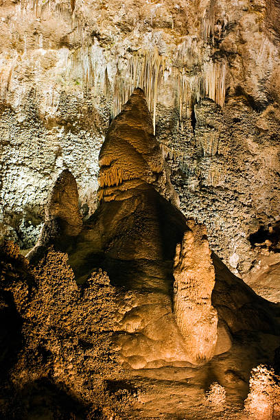 Carlsbad Caverns Stalagmite formations in the Big Room at Carlsbad Caverns. carlsbad texas stock pictures, royalty-free photos & images