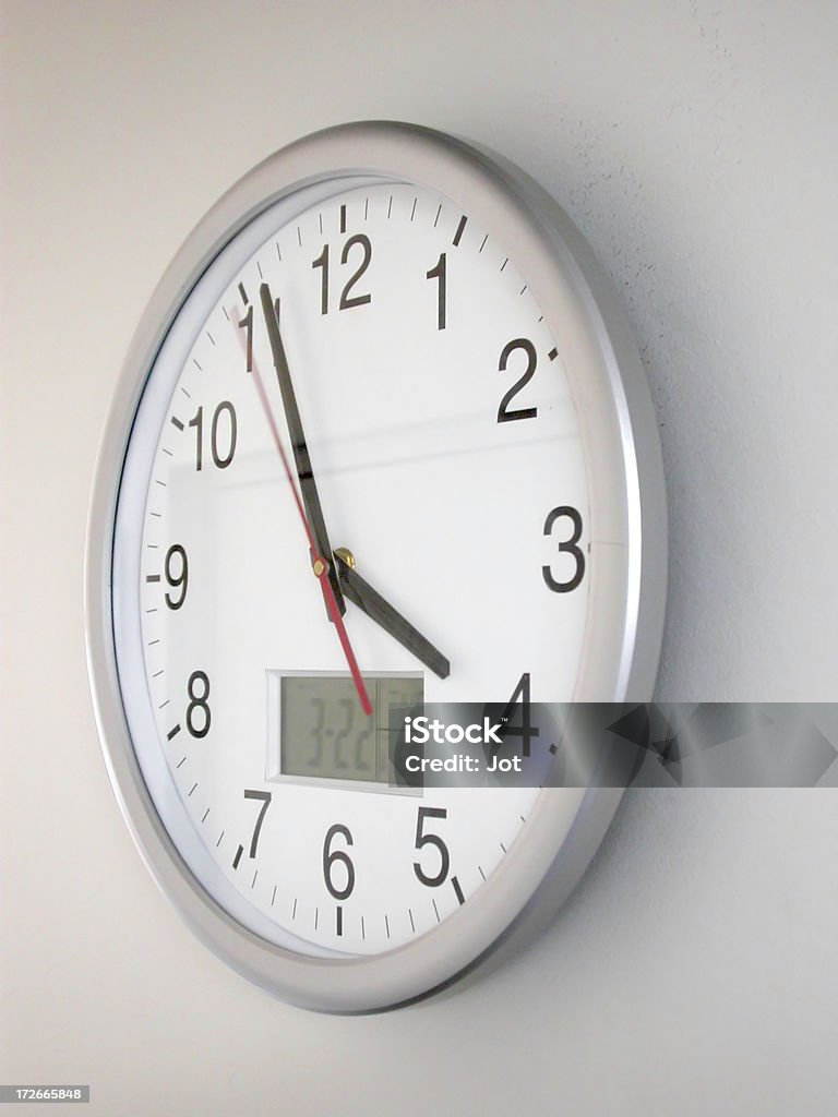 Interior - Wall clock Simple wall clock in perspective view Clock Stock Photo