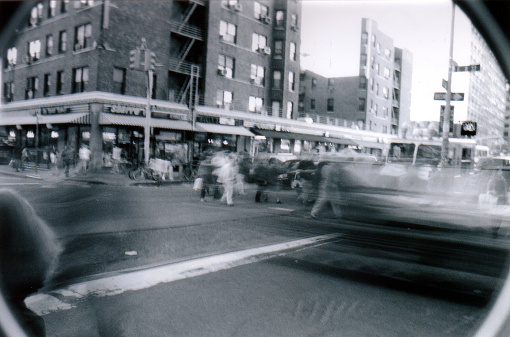 busy street scene in nyc, shot on film, 400iso film so its a bit grainy.  if you use this please let me know