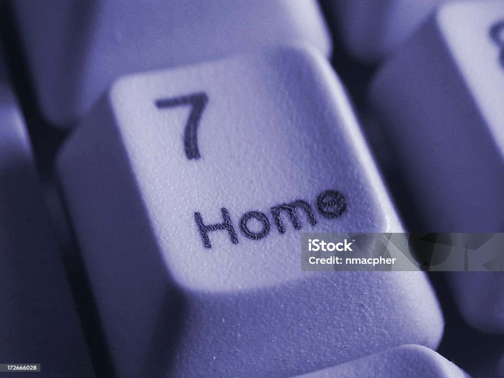 Eine Nahaufnahme einer Tastatur, sieben-home - Lizenzfrei Bildschärfe Stock-Foto