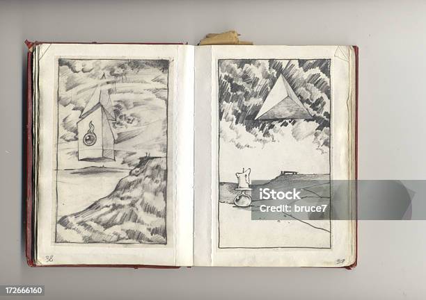 Uma Das Minhas Sketchbooks Antigo - Arte vetorial de stock e mais imagens de Caderno de Esboços - Caderno de Esboços, Arte, Arte e Artesanato - Arte visual