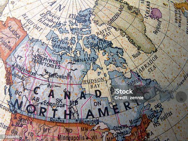 Globo Del Mundo Canadá Foto de stock y más banco de imágenes de Canadá - Canadá, Mapa, América del norte