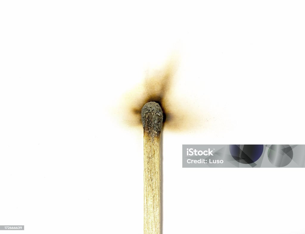 Burned match on paper "Serie of images, Burned match on paper" Burnt Stock Photo