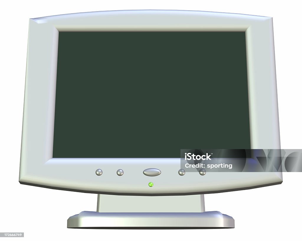 Monitor 3 D - Foto de stock de Cinza - Descrição de Cor royalty-free