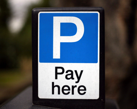 Parking Permit Cash Machine Sign London England