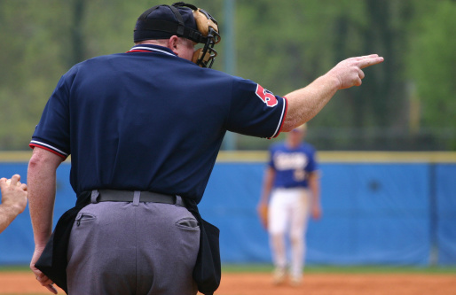 an umpire calling strike two