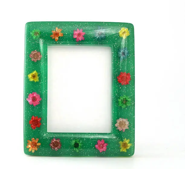 Retro flower plastic frame