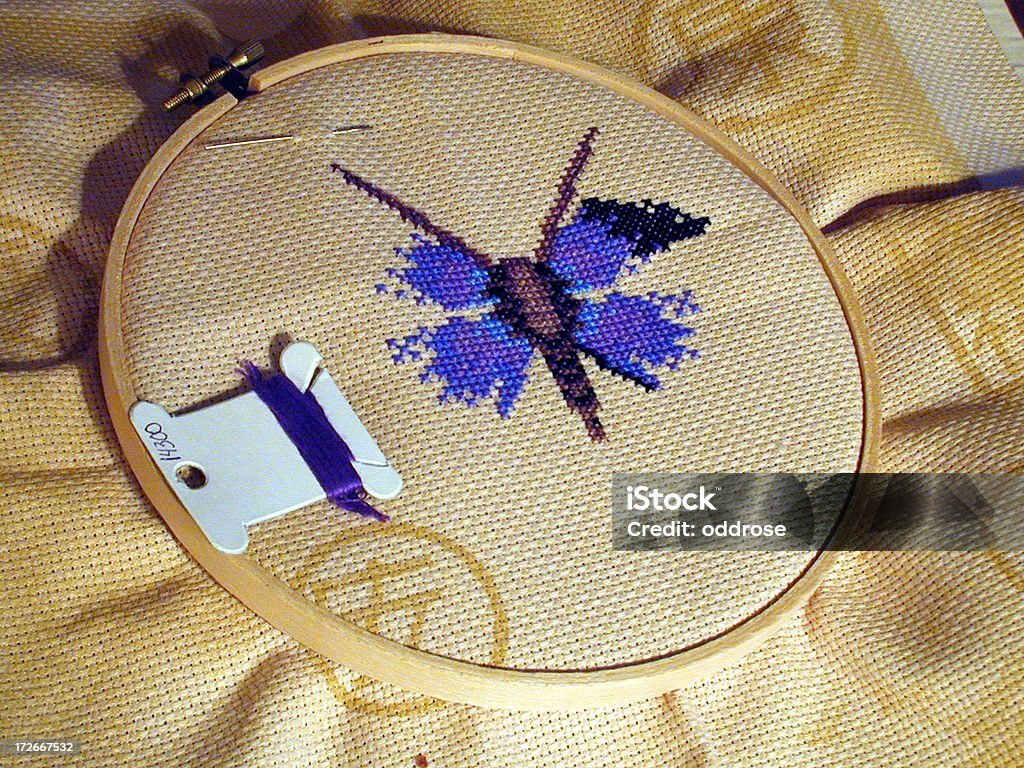Cross coutures un papillon - Photo de Aiguille - Mercerie libre de droits