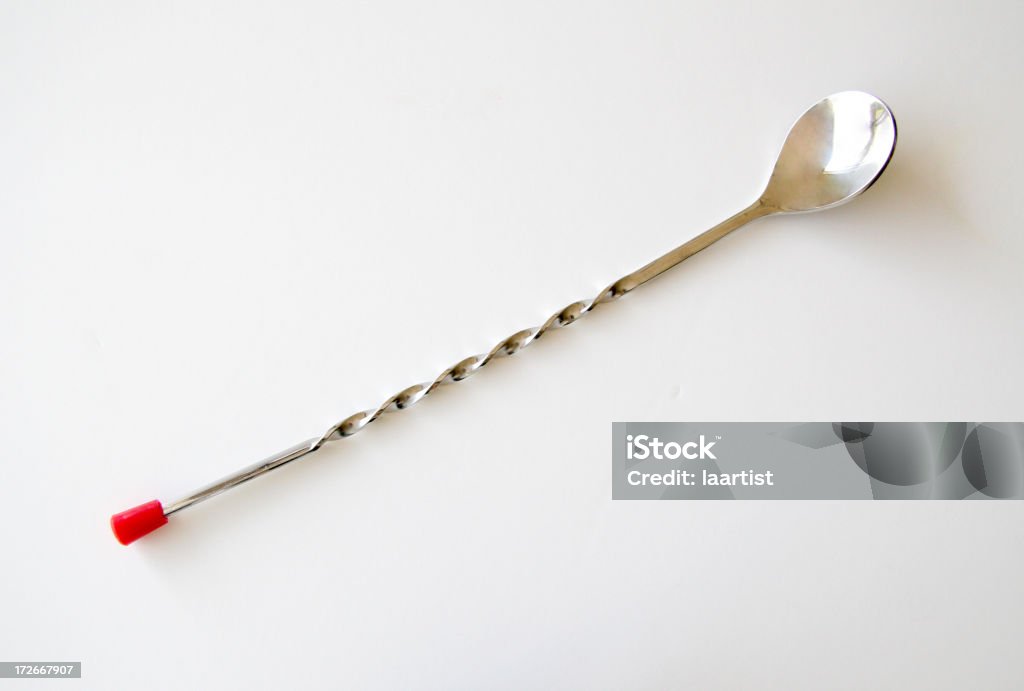 cocktail series: Bar Spoon. A bar spoon. Cocktail Stock Photo