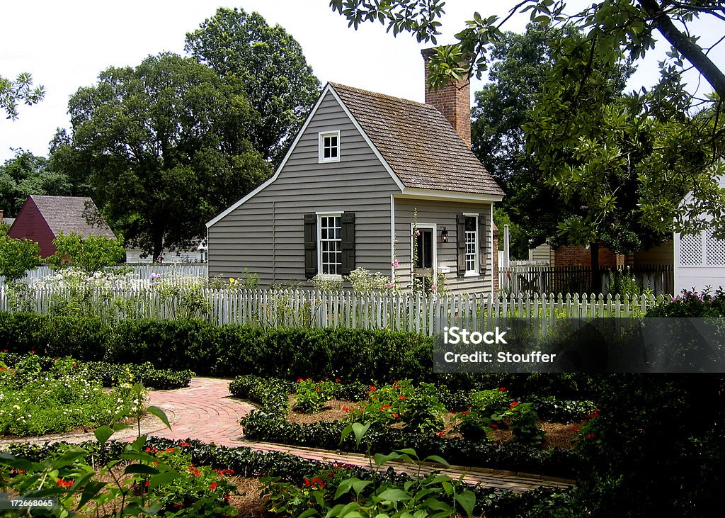 Servants' Quarters "Small outbuilding in Colonial Williamsburg, Va." House Stock Photo