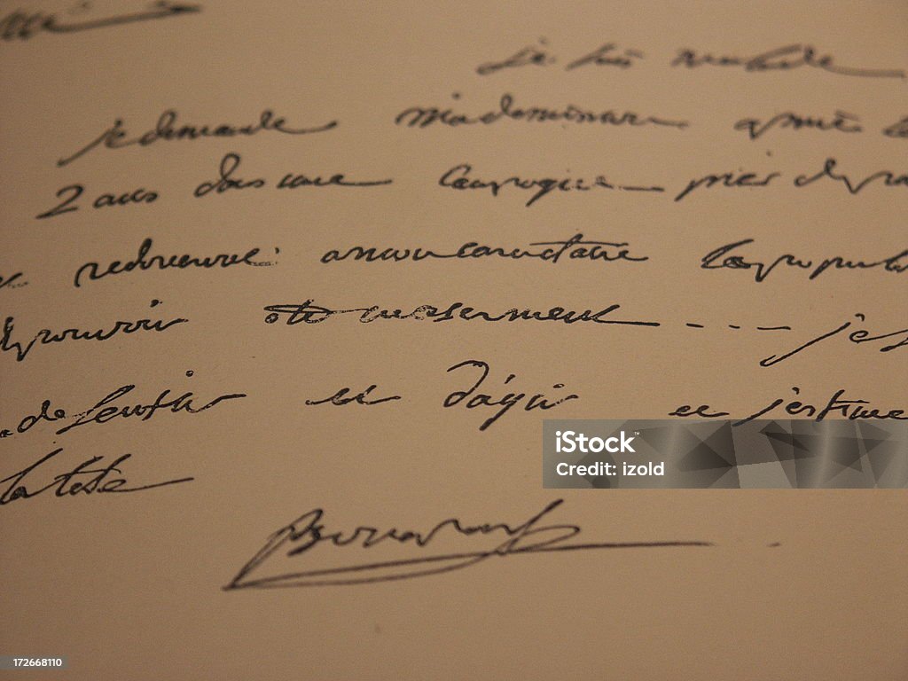 Napoleone Bonaparte firma - Foto stock royalty-free di Napoleone