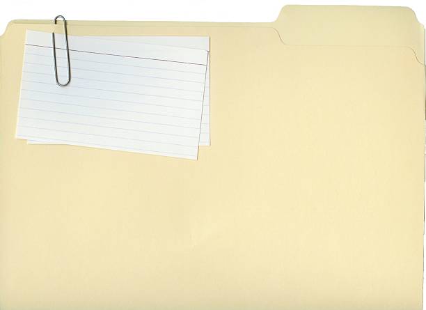 пустой файл папки и карточки - index card paper clip paper blank стоковые фото и изображения