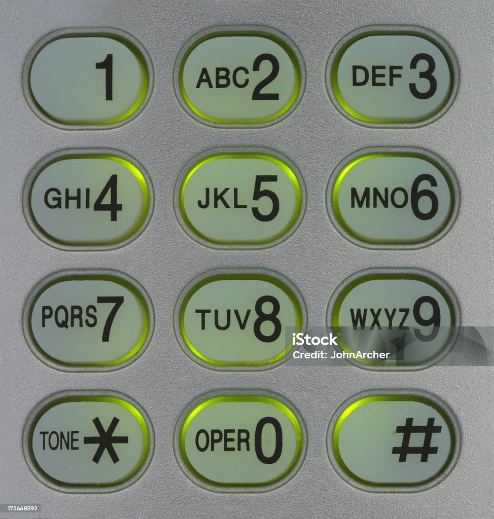 Teclado numérico tipo telefónico luminoso - Foto de stock de Comunicación libre de derechos