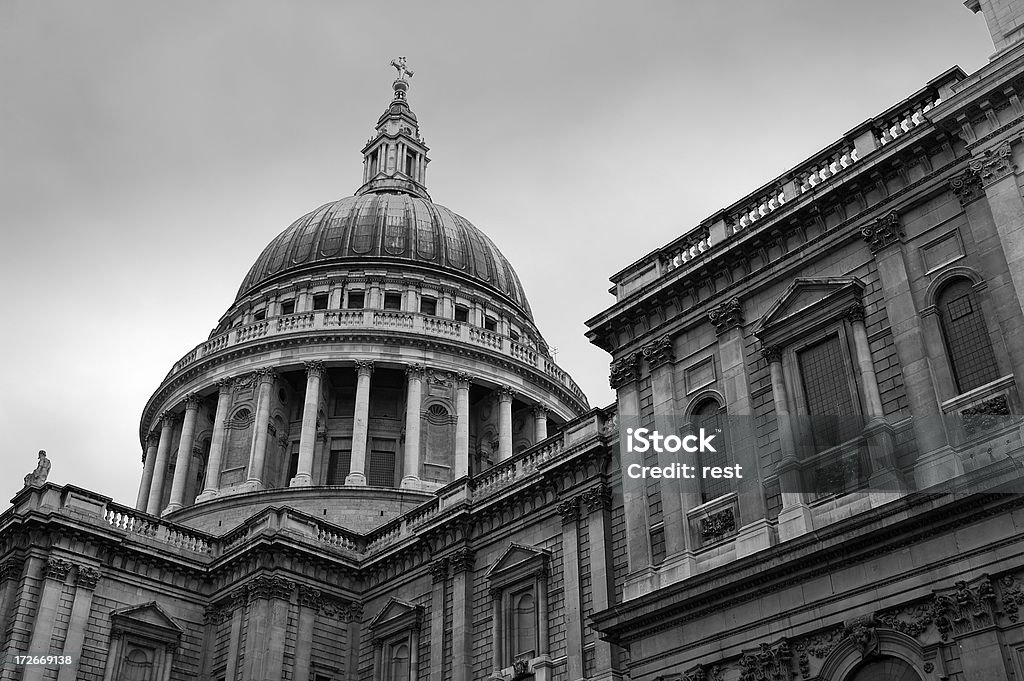 St. Paul's Cathedral "St. Paul's Cathedral in London, England" Architectural Dome Stock Photo
