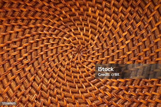 Circolare O Elicoidale Vimini Motivo Intrecciato - Fotografie stock e altre immagini di Bambù - Materiale - Bambù - Materiale, Calore - Concetto, Canna palustre
