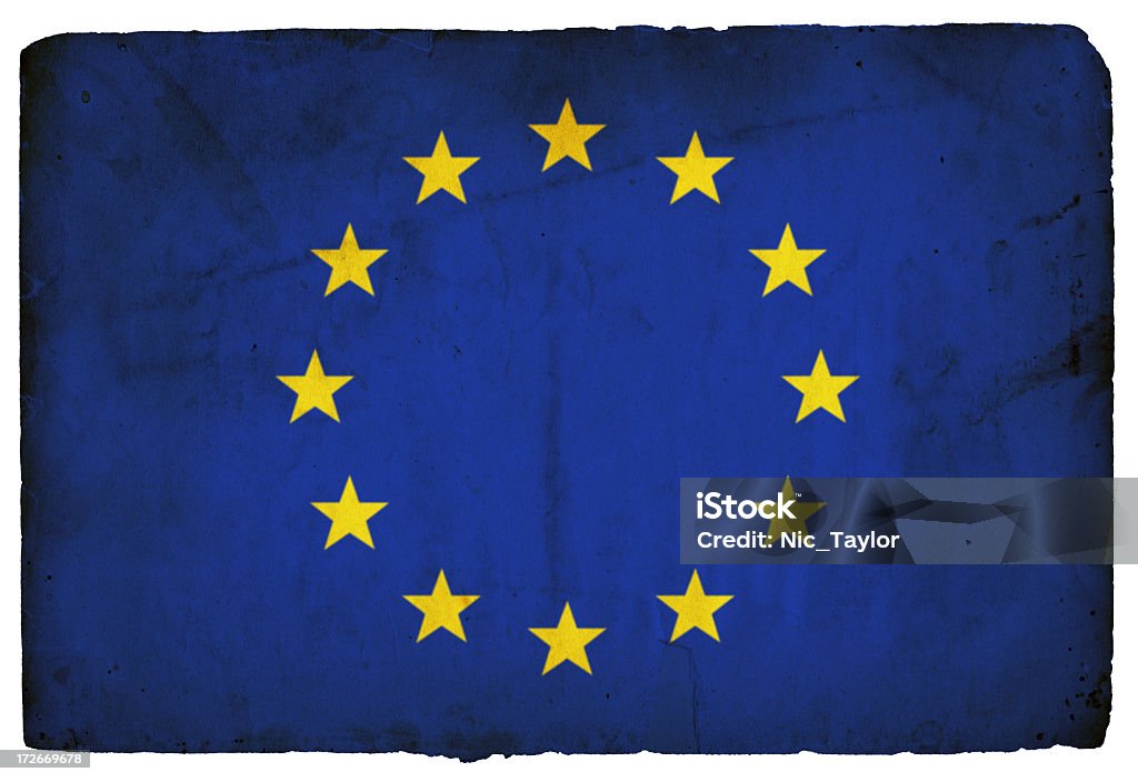 Bandeira de Grunge XXXL União Europeia - Foto de stock de Abstrato royalty-free
