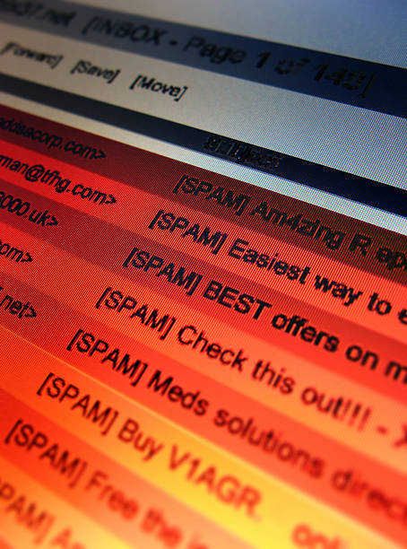 e-mail spam 4 (am nächsten - spam stock-fotos und bilder