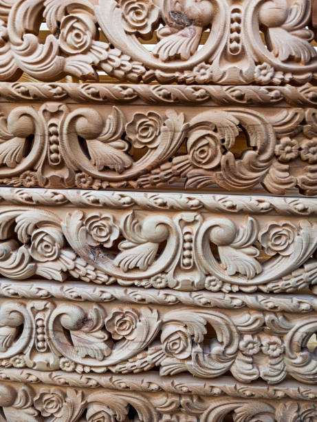 istock Abstract ornamented wooden background. 1726702801