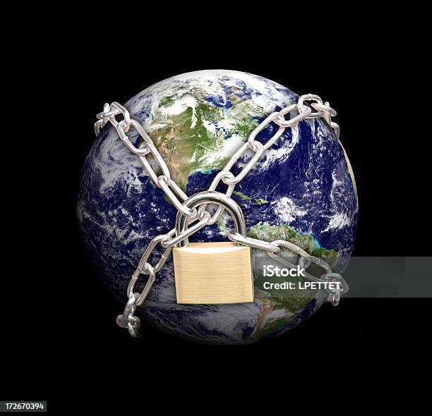 Global Security Stock Photo - Download Image Now - Planet - Space, Vaulted Door, Business