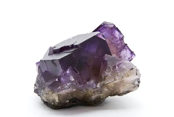 A cluster of the mineral fluorite popular in use with crystal healing.