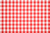 istock Tablecloth texture-checked fabric 172671653
