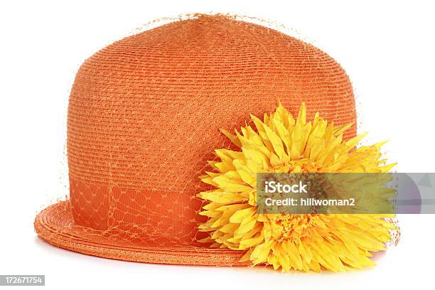 Orange Hat Stock Photo - Download Image Now - Color Image, Cut Out, Hat