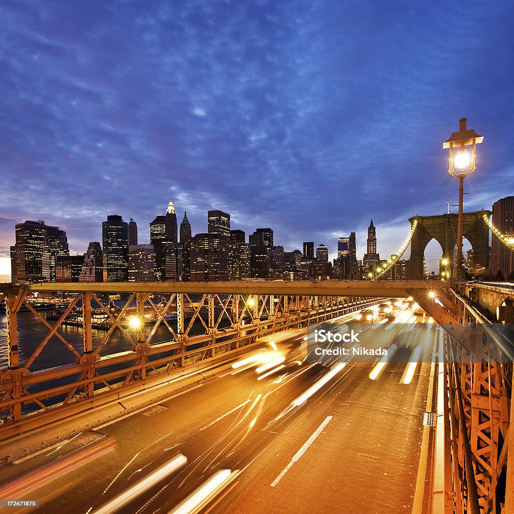 Skyline von New York City - Lizenzfrei Abenddämmerung Stock-Foto