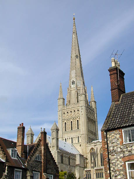Norwich Cathedral stock photo