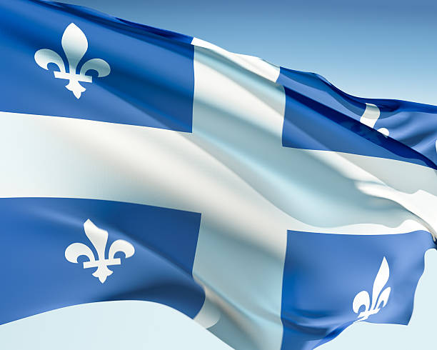 Bandeira do Quebec - foto de acervo