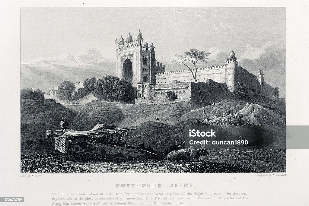 Futtypore Sicri - Royalty-free 1850-1859 Ilustração de stock