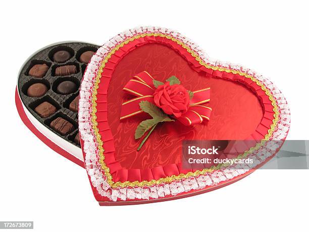 Photo libre de droit de Chocolats De La Saintvalentin Tracé De Détourage banque d'images et plus d'images libres de droit de Affectueux - Affectueux, Alimentation lourde, Aliments et boissons