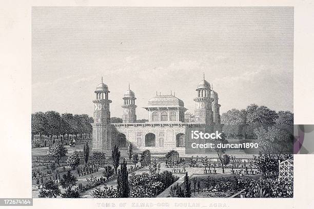 Tomb Of Elmadood Doulah Stock Illustration - Download Image Now - 1858, India, Agra