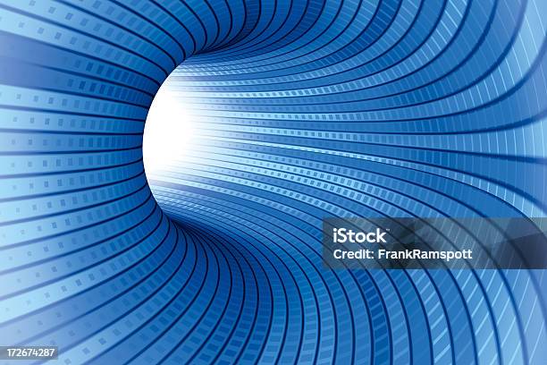 Electric Túnel Horizontal Foto de stock y más banco de imágenes de Abstracto - Abstracto, Azul, Curva - Forma