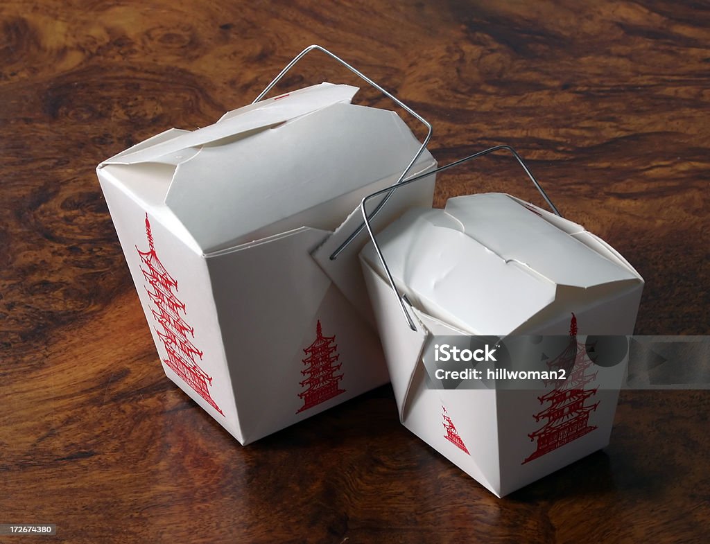 Two Chinese Boxes on Table Two Chinese Boxes on Dining Table Asian Culture Stock Photo