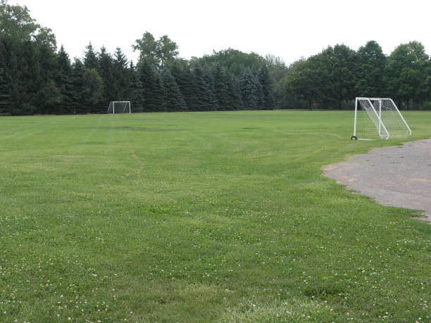 istock Soccer field in a high school 172674457