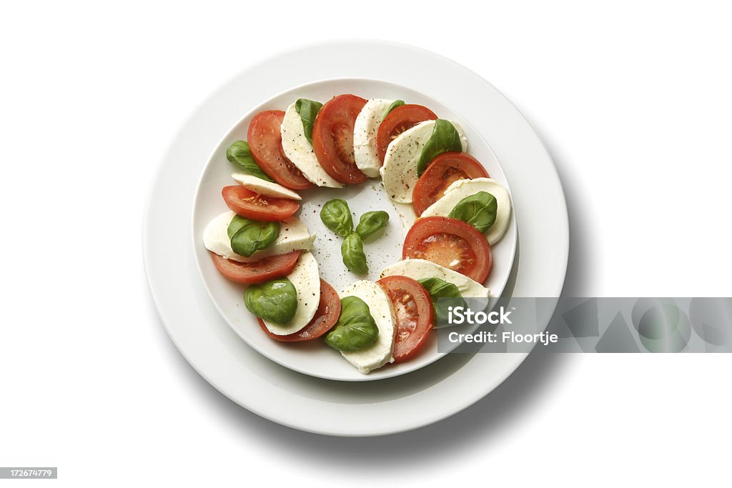 Ingredientes italianos: Salada Caprese - Foto de stock de Mozarella royalty-free