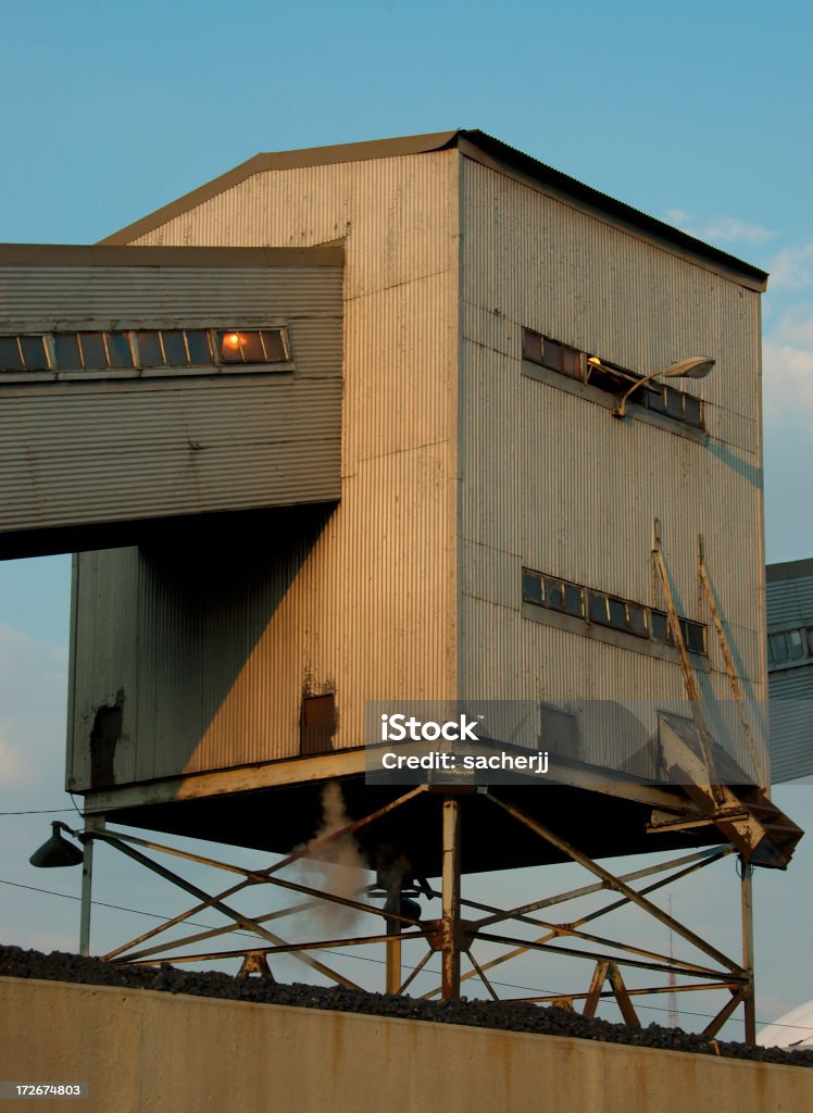 Coal Belt Transition House This is a junction between two belts feeding a coal fired power plant.Related images: Air Pollution Stock Photo