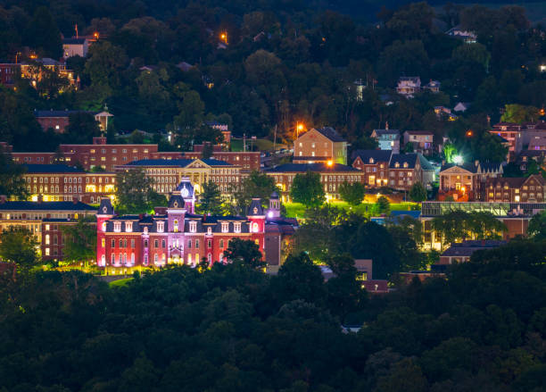 istock Downtown campus of West Virginia university at nightfall 1726748124