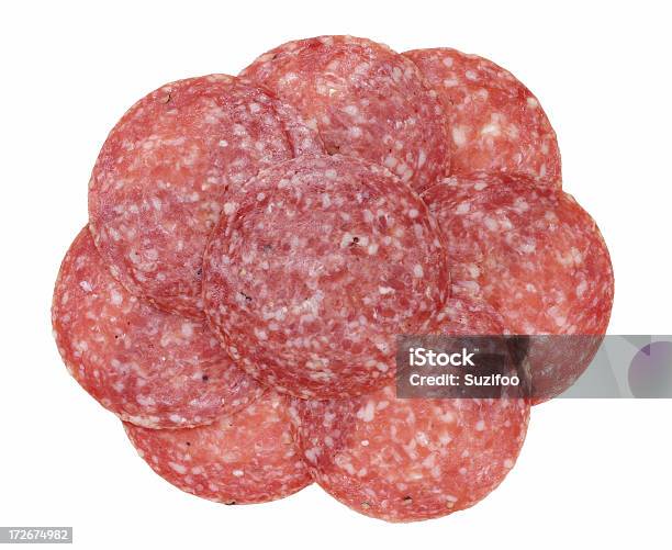 Salame - Fotografie stock e altre immagini di Fetta - Fetta, Salume, Alimentazione non salutare