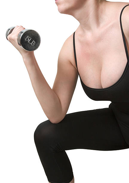 centrum fitness - cleavage too small breast human muscle zdjęcia i obrazy z banku zdjęć