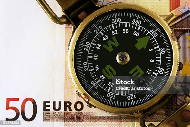 Pieniądze I Kompas - zdjęcia stockowe i więcej obrazów 50 euro - 50 euro, Antyczny, Banknot