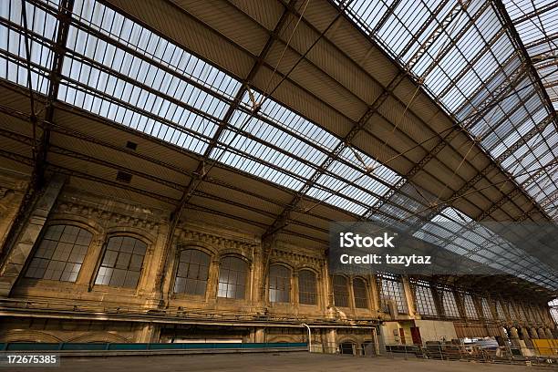 Skylit Warehouse Stock Photo - Download Image Now - Abandoned, Architectural Feature, Built Structure