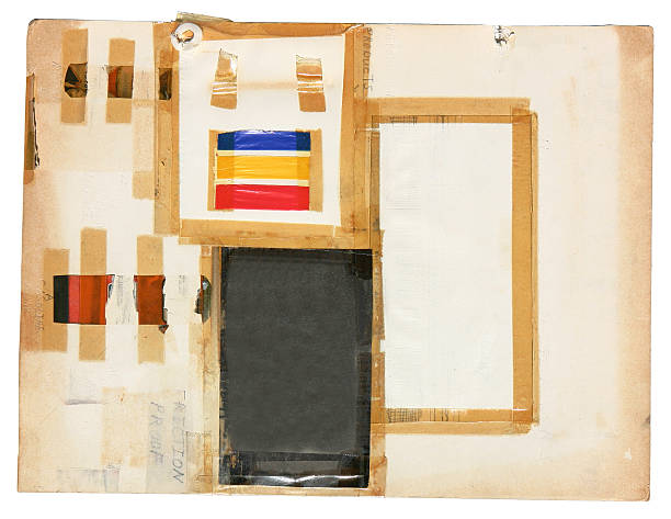 Abstract Scrap Paper with Tape Decay