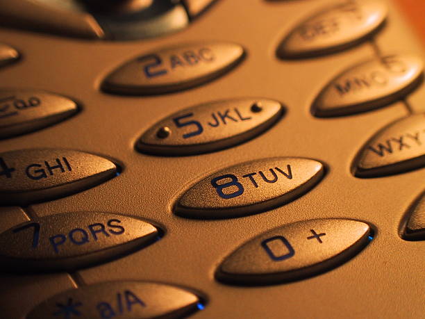 a cell phone keypad stock photo