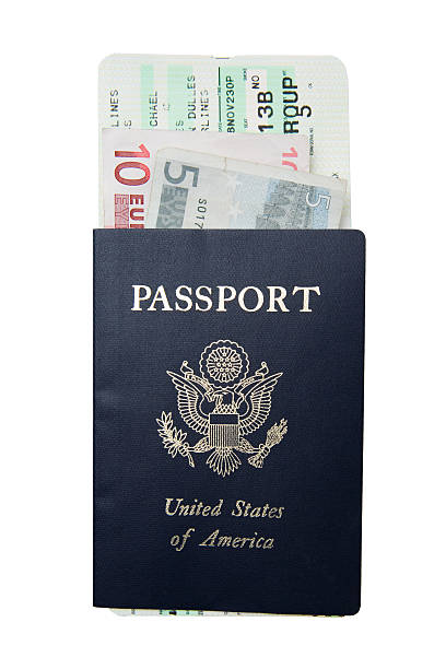 istock Passport with Boarding Pass & Euros 172675614