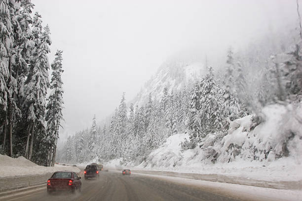 istock Driving in the Snow over a Washington Mountain Pass 172676003