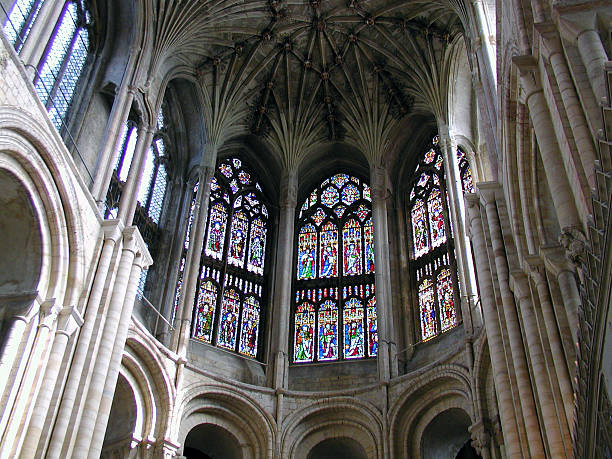 Inside Norwich Cathedral stock photo